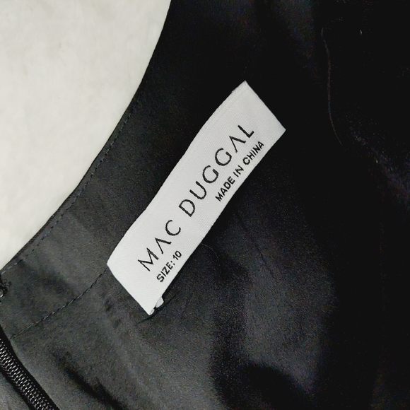 New Mac Duggal 20977 Scoop Neck Flutter Sleeve Midi Dress Z79 - Picture 7 of 9